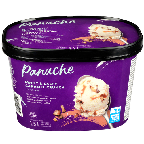 Sweet & Salty Caramel Crunch Ice Cream 1.5 L | Panache.ca