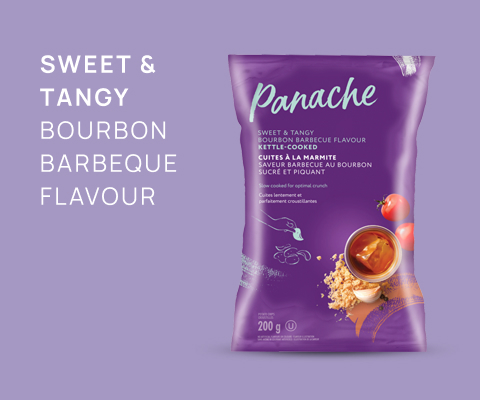 An image of Panache's product Text reading " Sweet & Tangy Bourbon Flavorur".